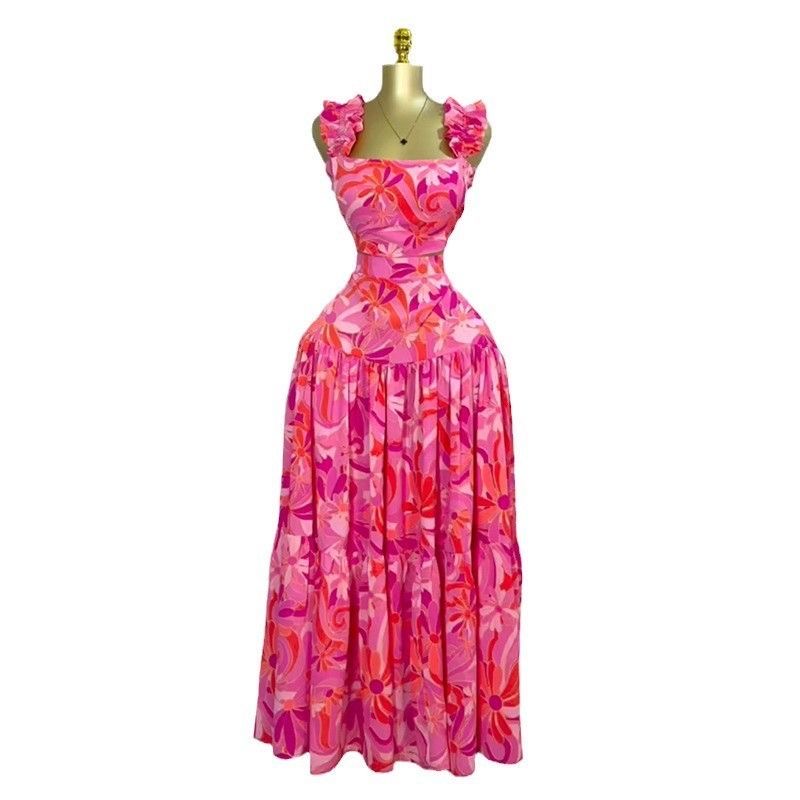 Bloom ruffle Maxi dress