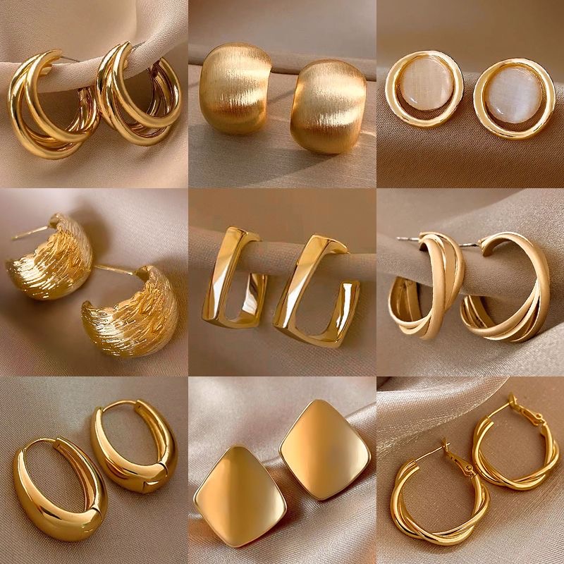 Luxury Gold-Tone Statement Earrings Collection