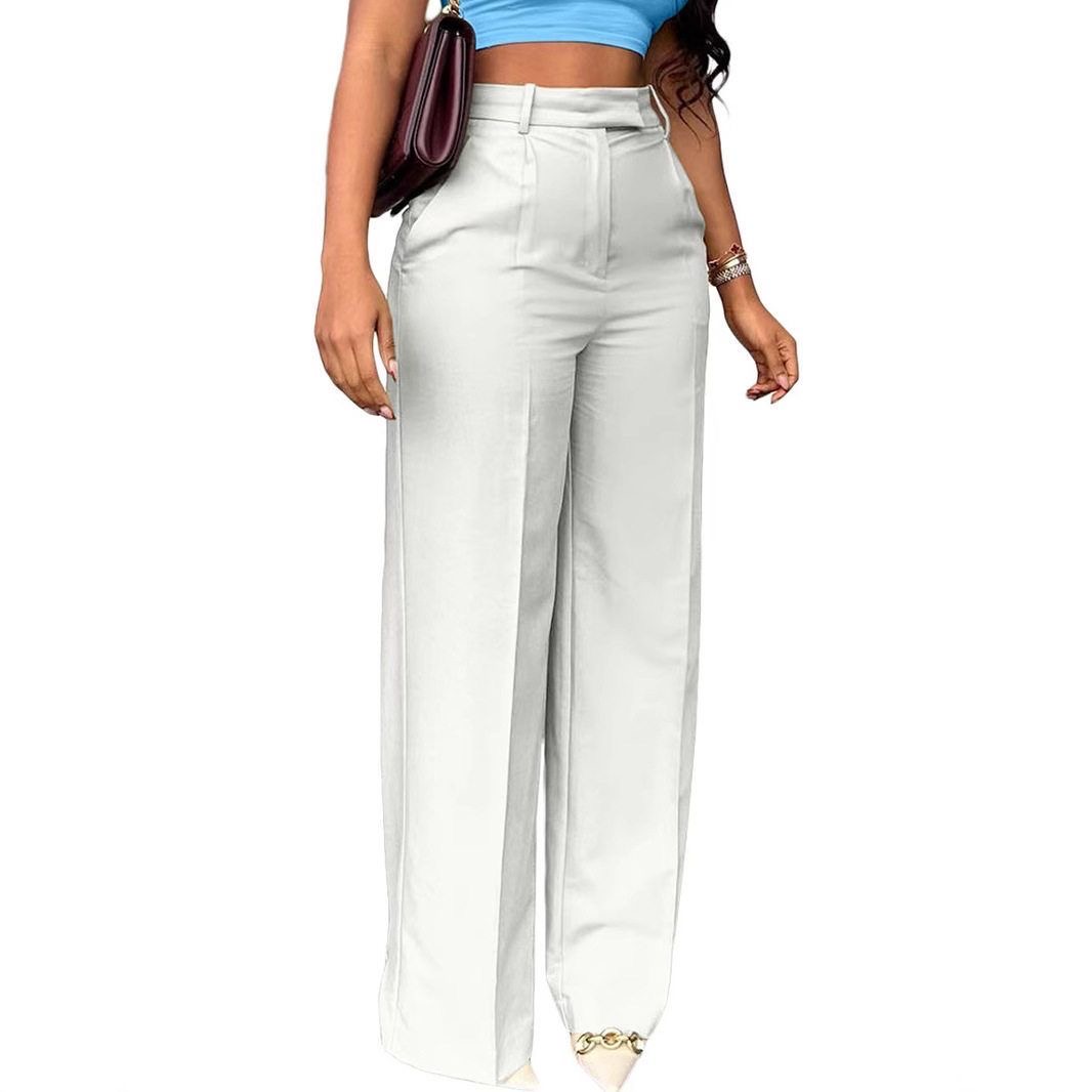 High-Waist Wide Leg Tailored Pants