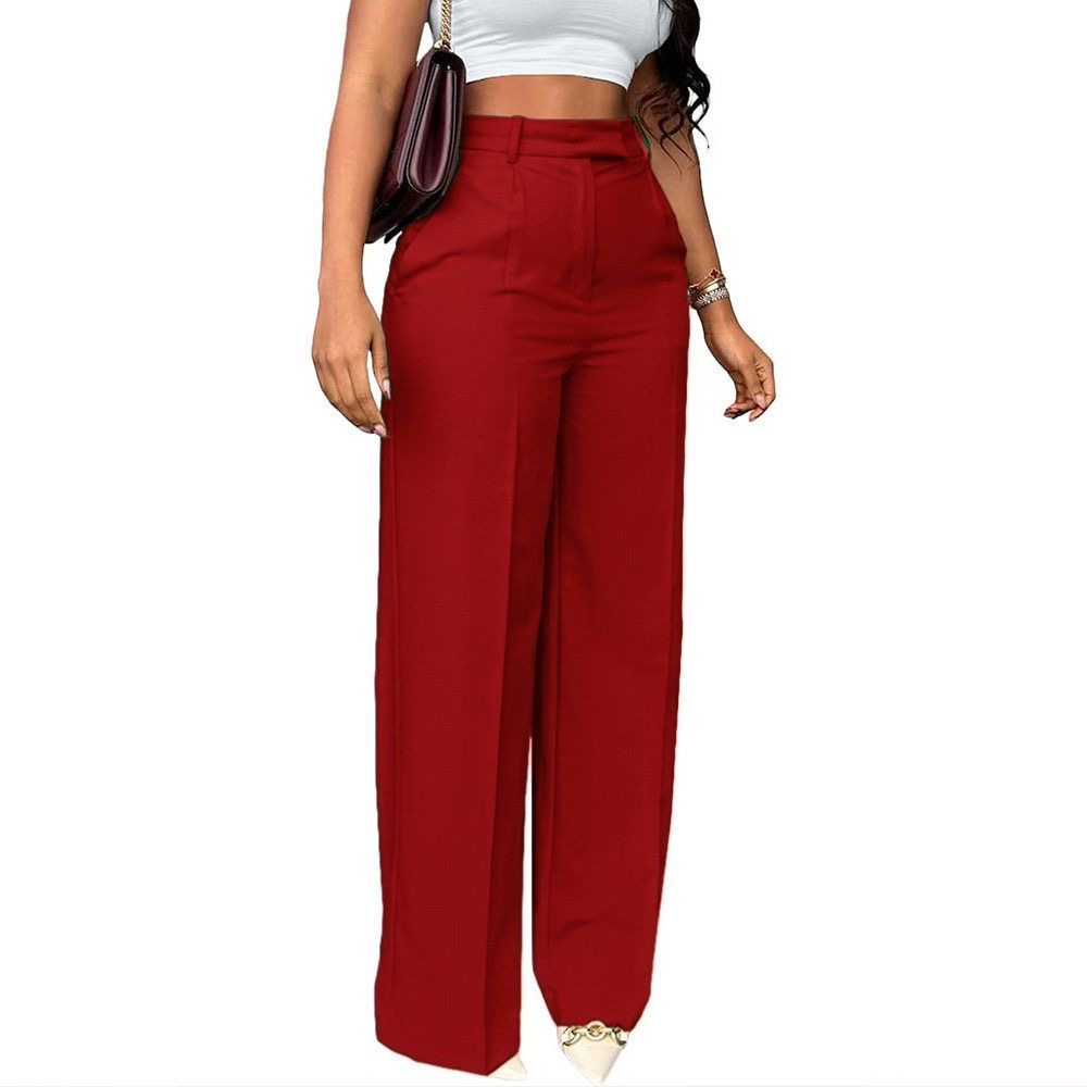 High-Waist Wide Leg Tailored Pants