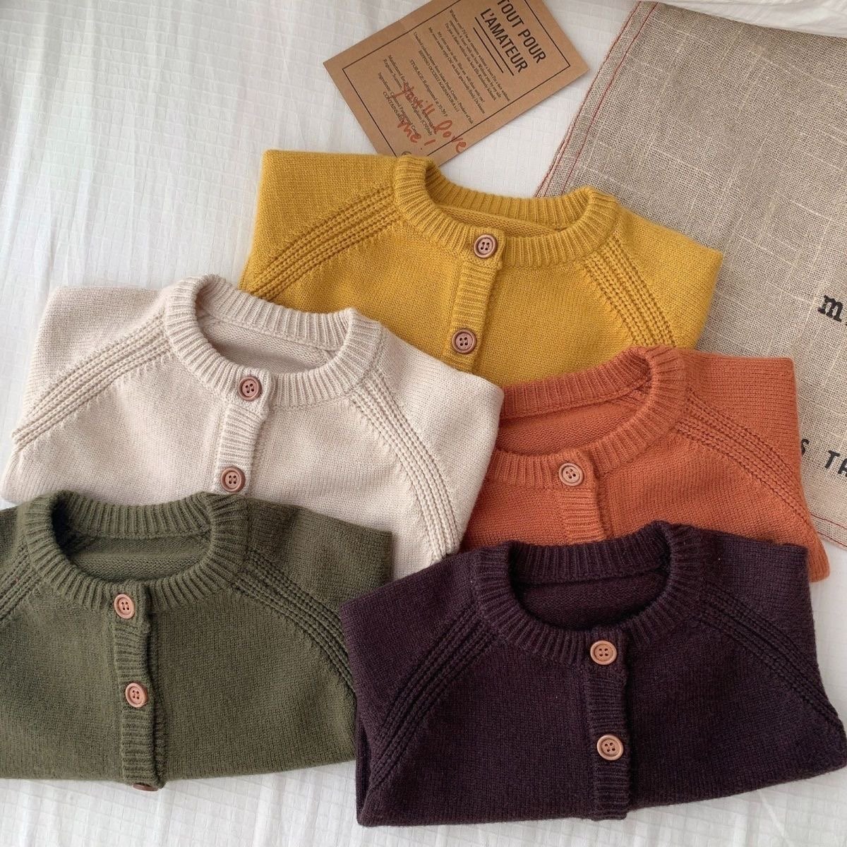Baby Knit Button Cardigan Sweater (Unisex)