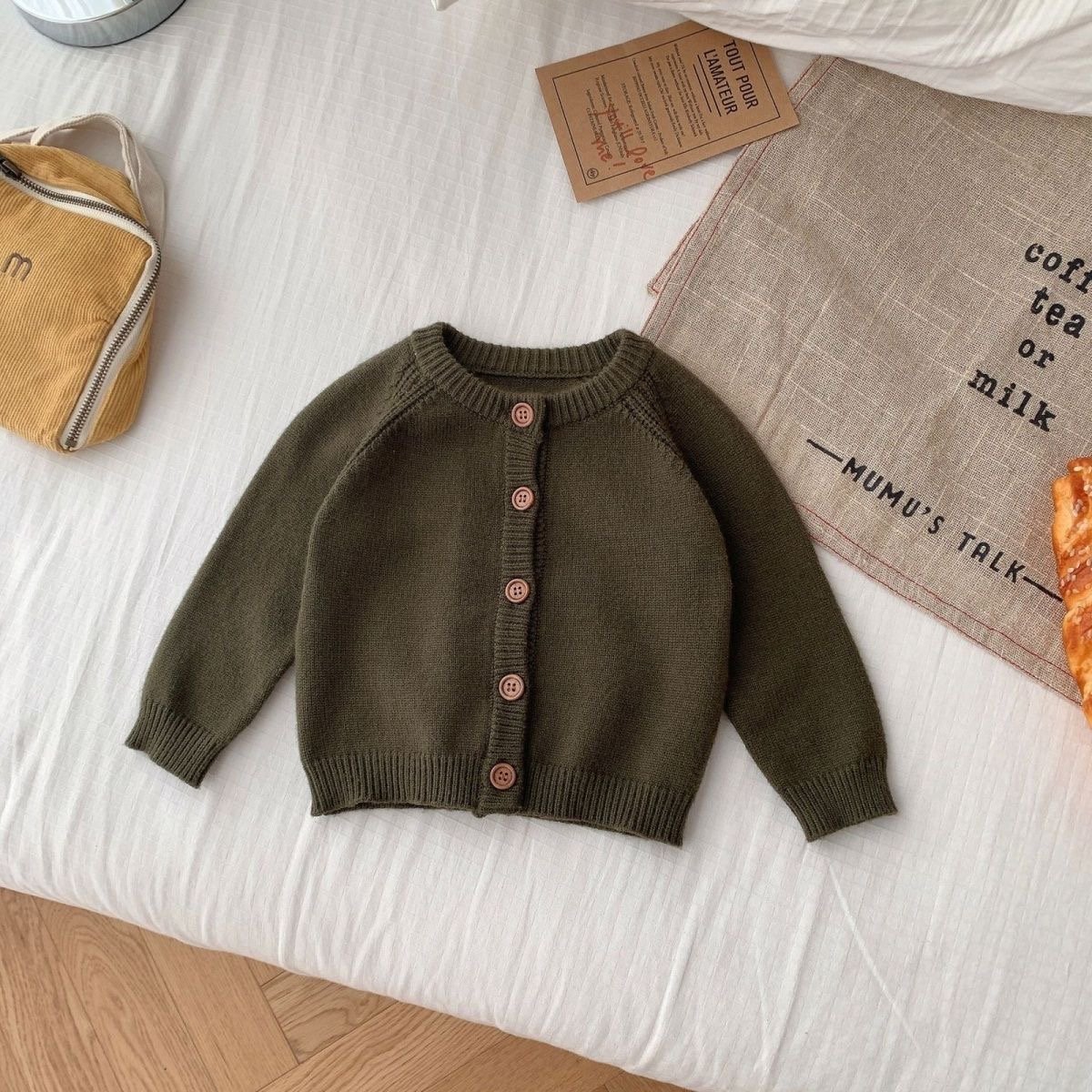 Baby Knit Button Cardigan Sweater (Unisex)