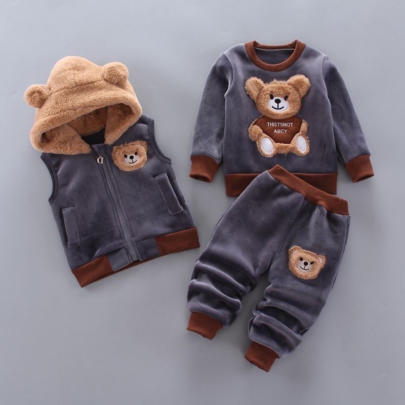 CozyBear Unisex 3-Piece Winter Tracksuit for Babies