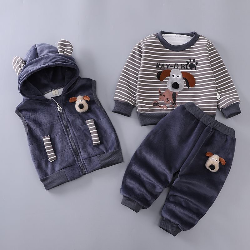 CozyBear Unisex 3-Piece Winter Tracksuit for Babies