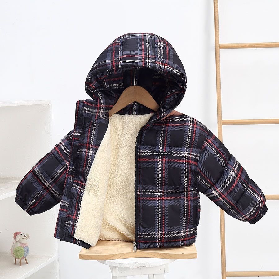 Inner Fleece Hooded Baby Puffer Jacket Warm Winter Coat