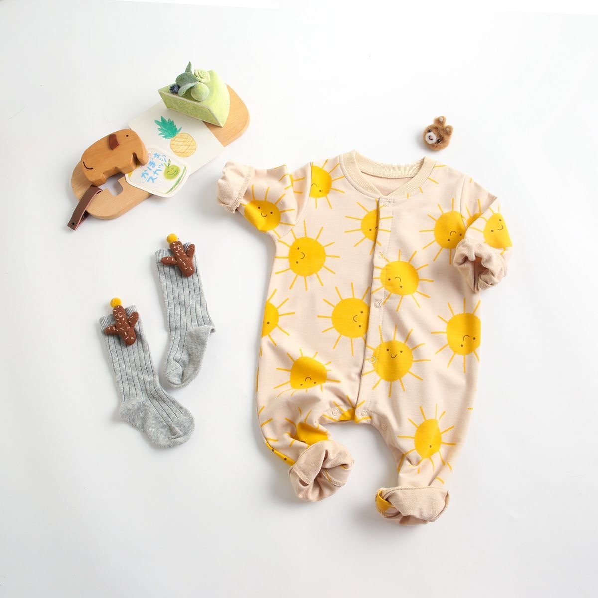 3-Pack Baby Cotton Onesies Set
