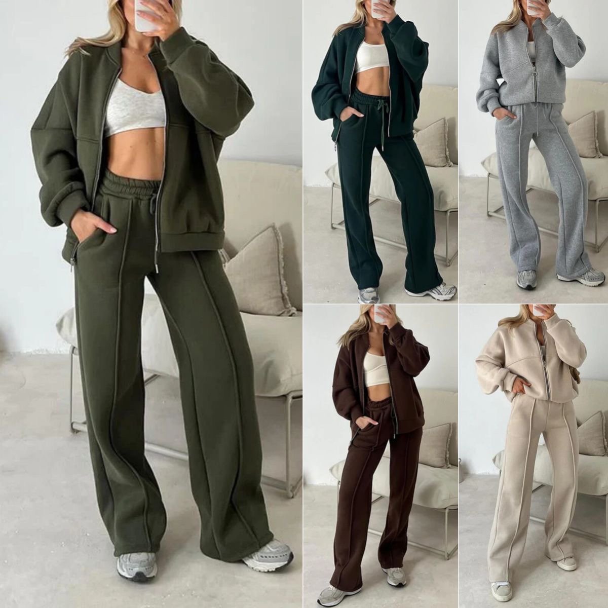 Zip up women tracksuit