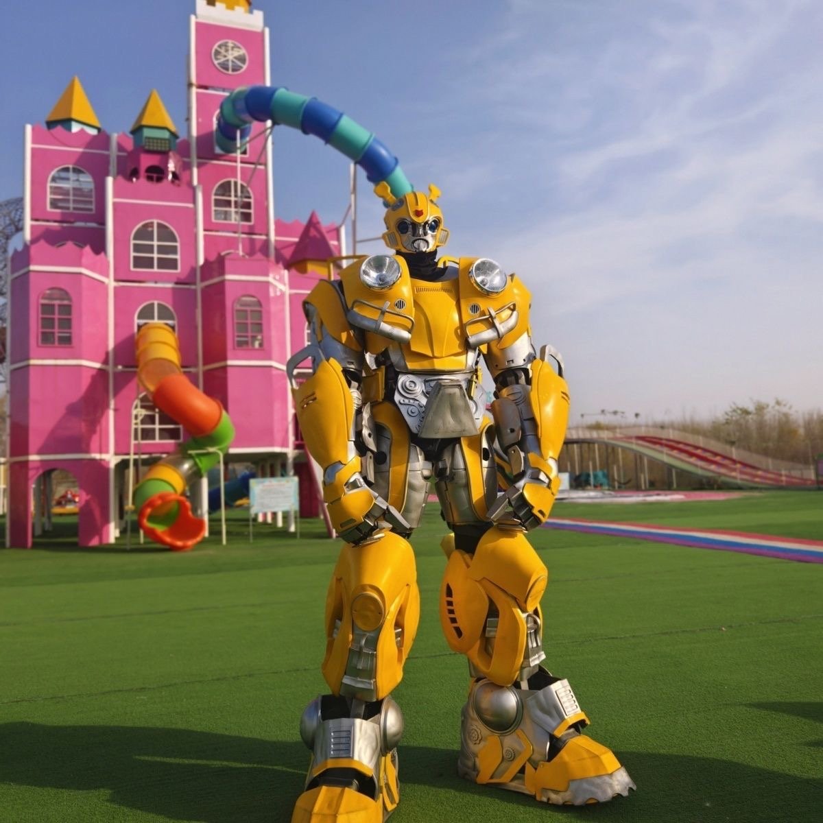 Metal Armor Mascot Costume