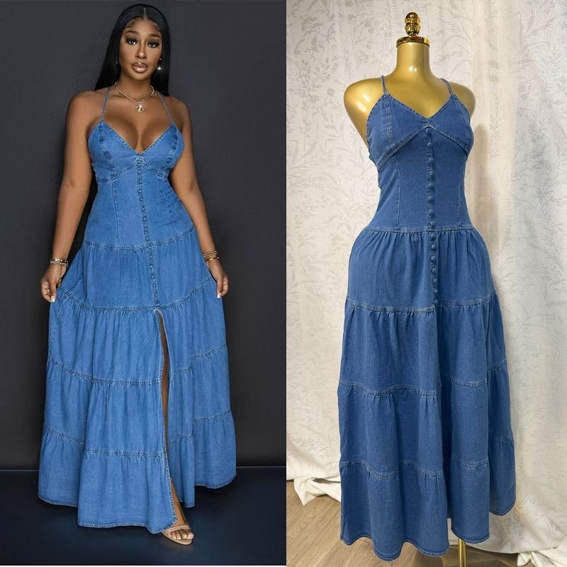 Denim Maxi Dress