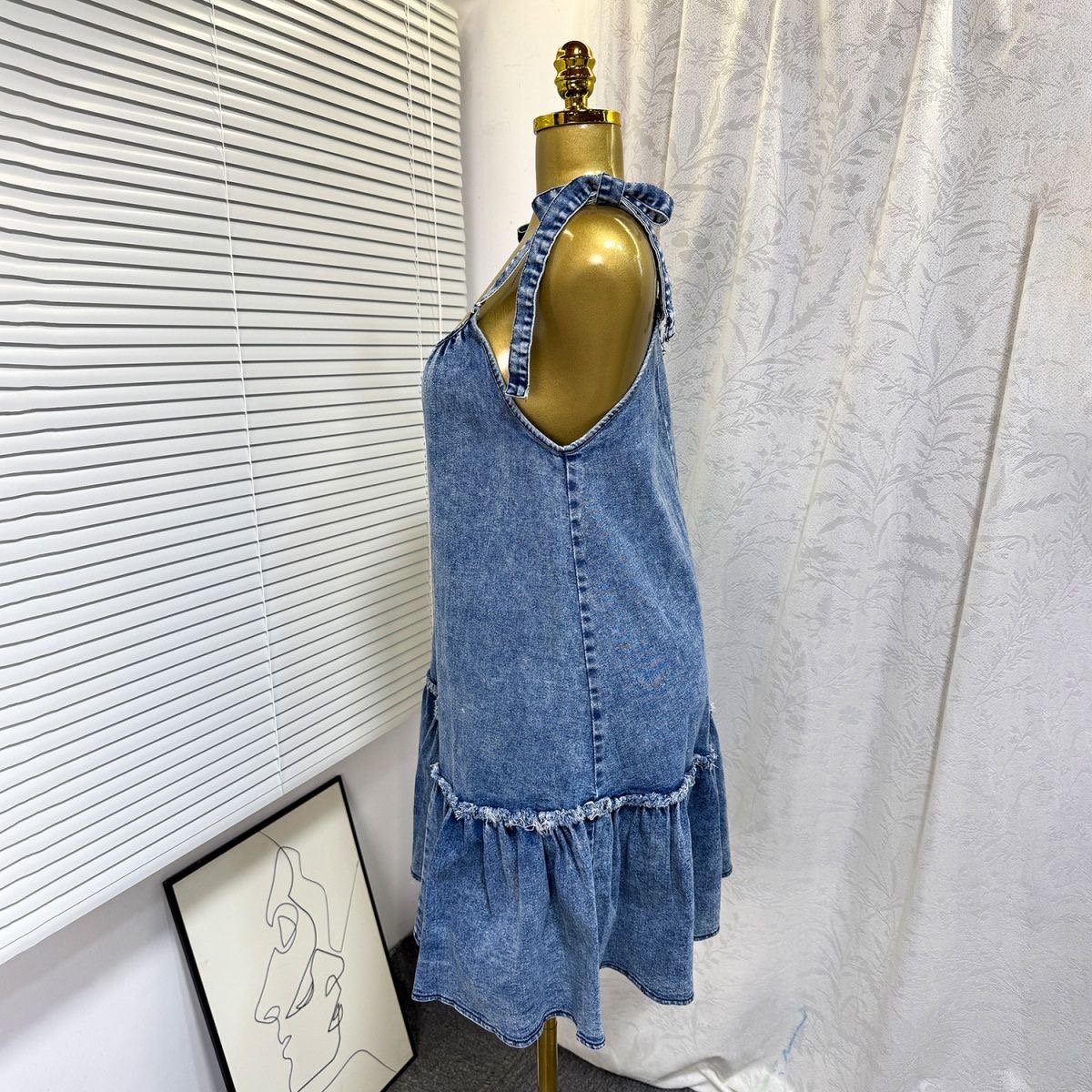 Denim Ruffle Sundress