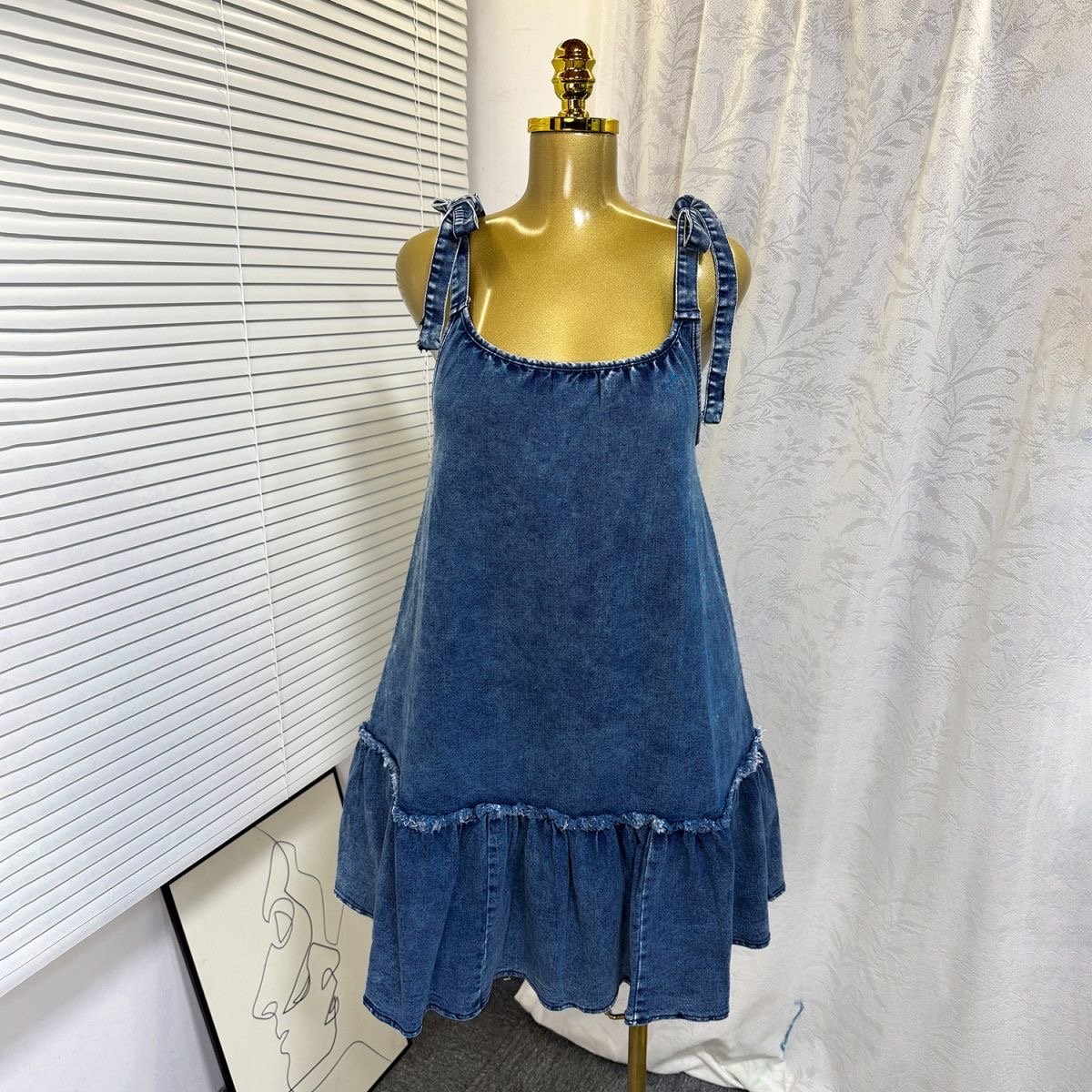 Denim Ruffle Sundress