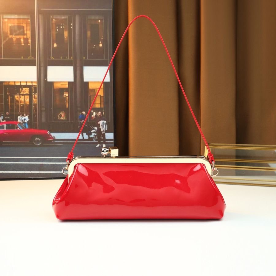 Vintage Crocodile-Texture Clutch Bag