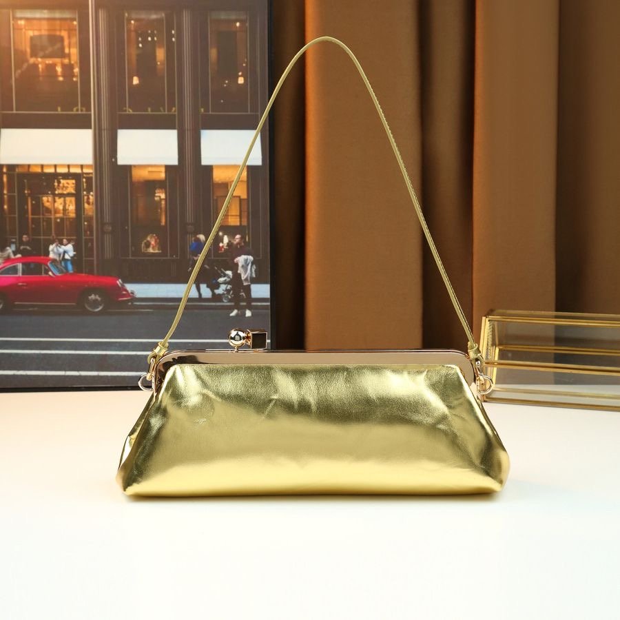 Vintage Crocodile-Texture Clutch Bag