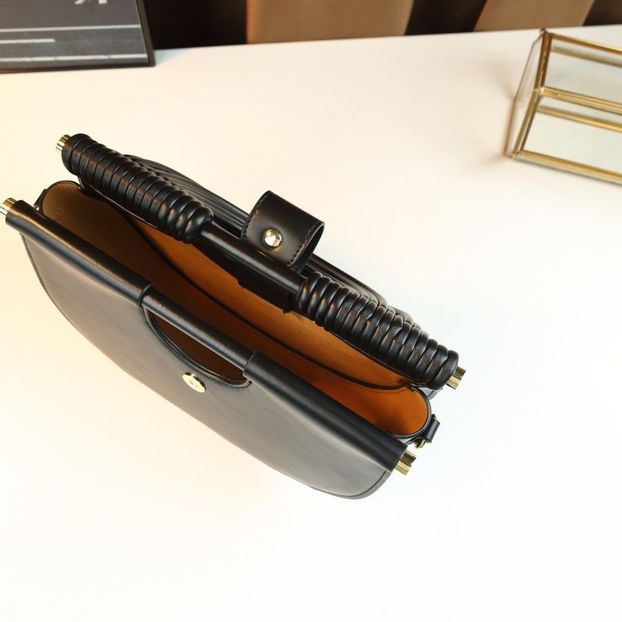 Ribbed Half-Moon Shoulder Clutch