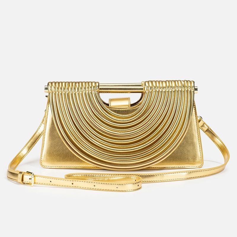 Elegant Half-Moon Rectangular Clutch Bag
