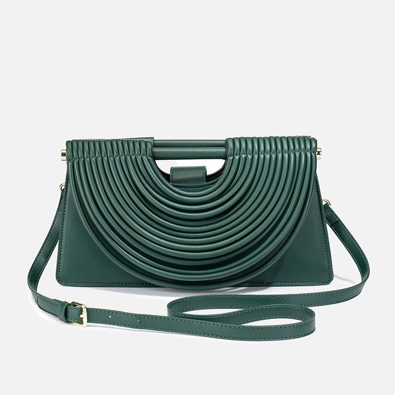 Elegant Half-Moon Rectangular Clutch Bag