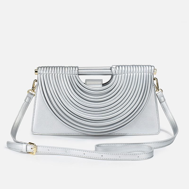 Elegant Half-Moon Rectangular Clutch Bag