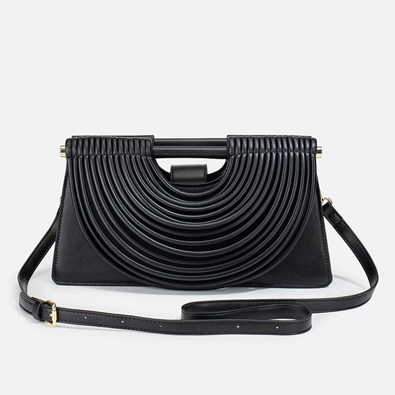 Elegant Half-Moon Rectangular Clutch Bag