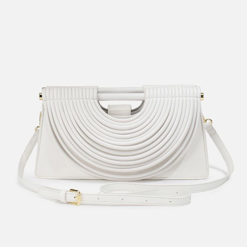 Elegant Half-Moon Rectangular Clutch Bag