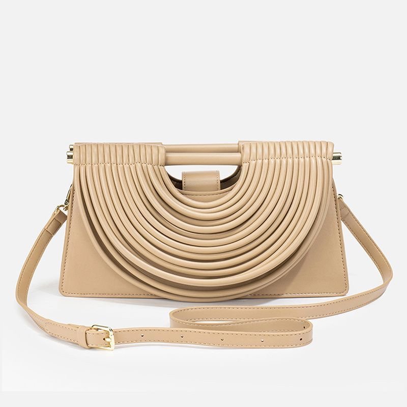 Elegant Half-Moon Rectangular Clutch Bag