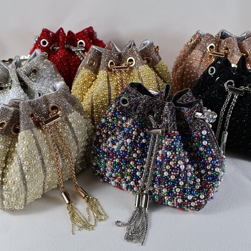 French-Inspired Rhinestone Evening Clutch