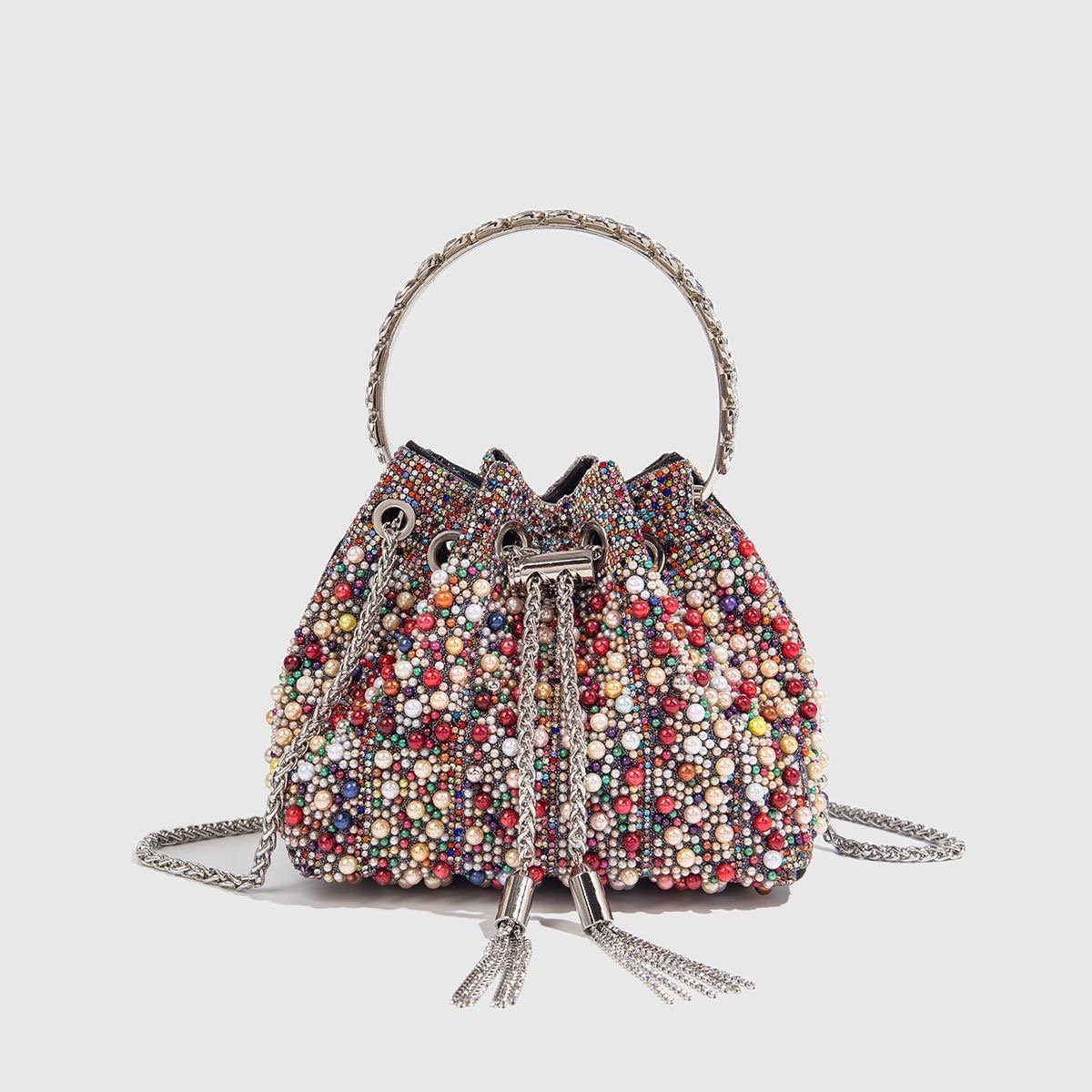 French-Inspired Rhinestone Evening Clutch