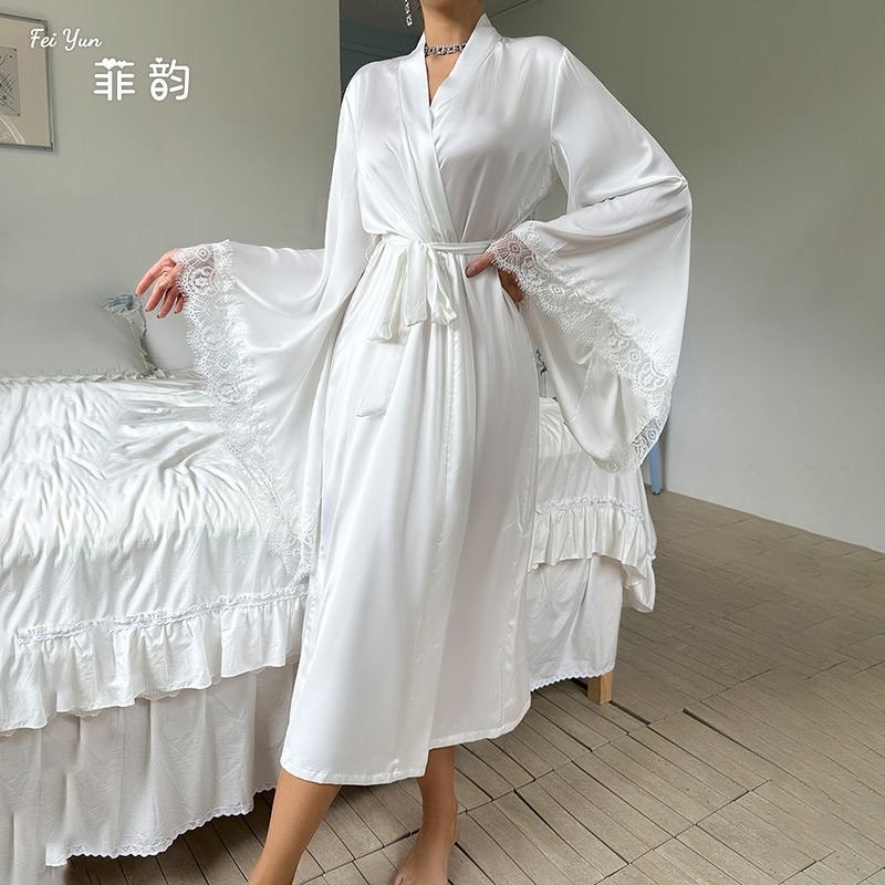 Elegant Satin Lace Night Gown