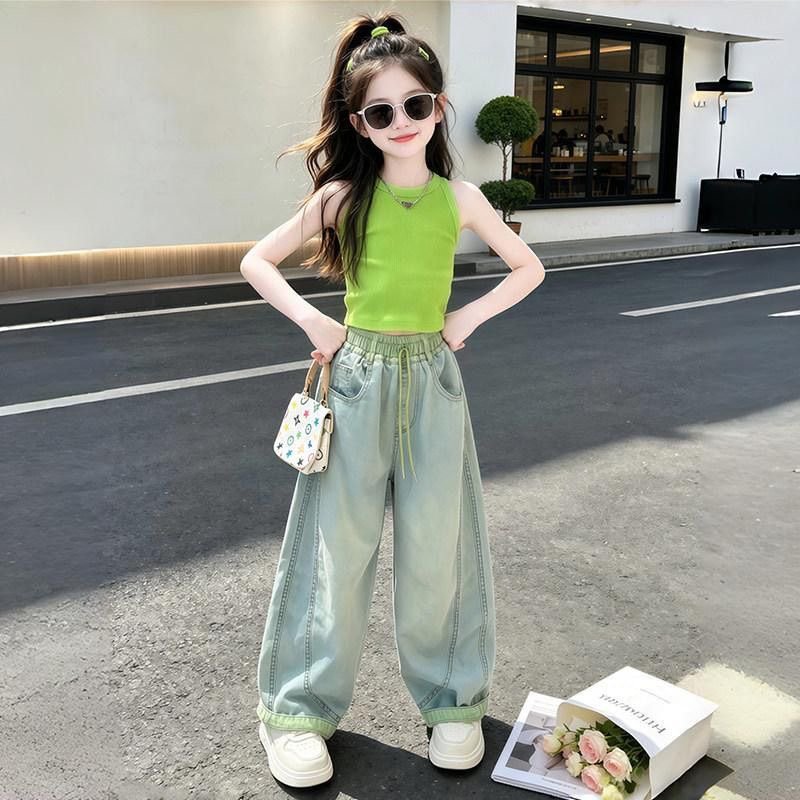 Teen Girls’ Baggy Jeans & Sleeveless Top Set