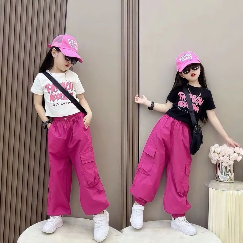 Girls baggy pants set, girls matching outfit, girls two piece outfit, girls casual outfit