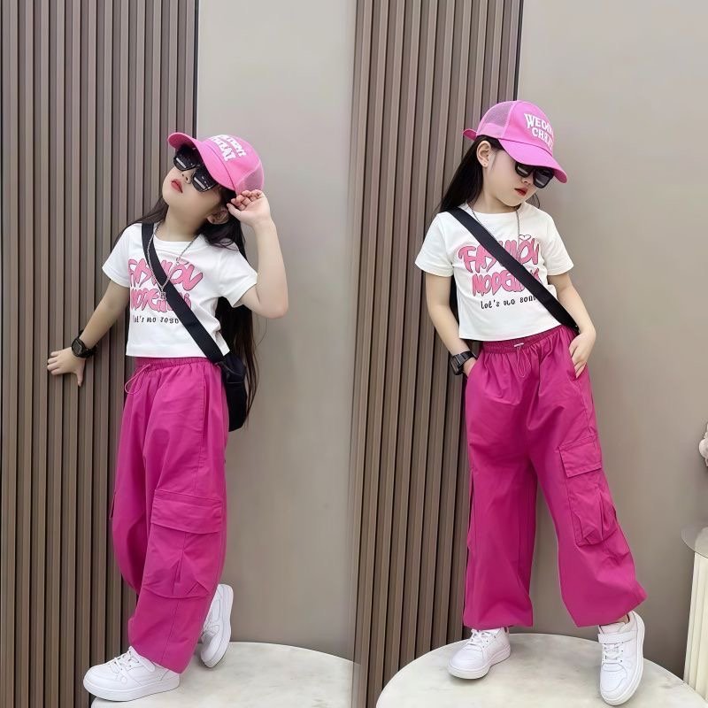 Girls baggy pants set, girls matching outfit, girls two piece outfit, girls casual outfit