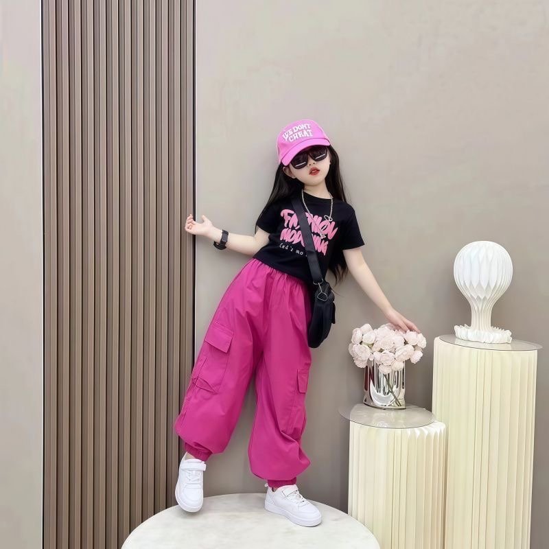 Girls baggy pants set, girls matching outfit, girls two piece outfit, girls casual outfit