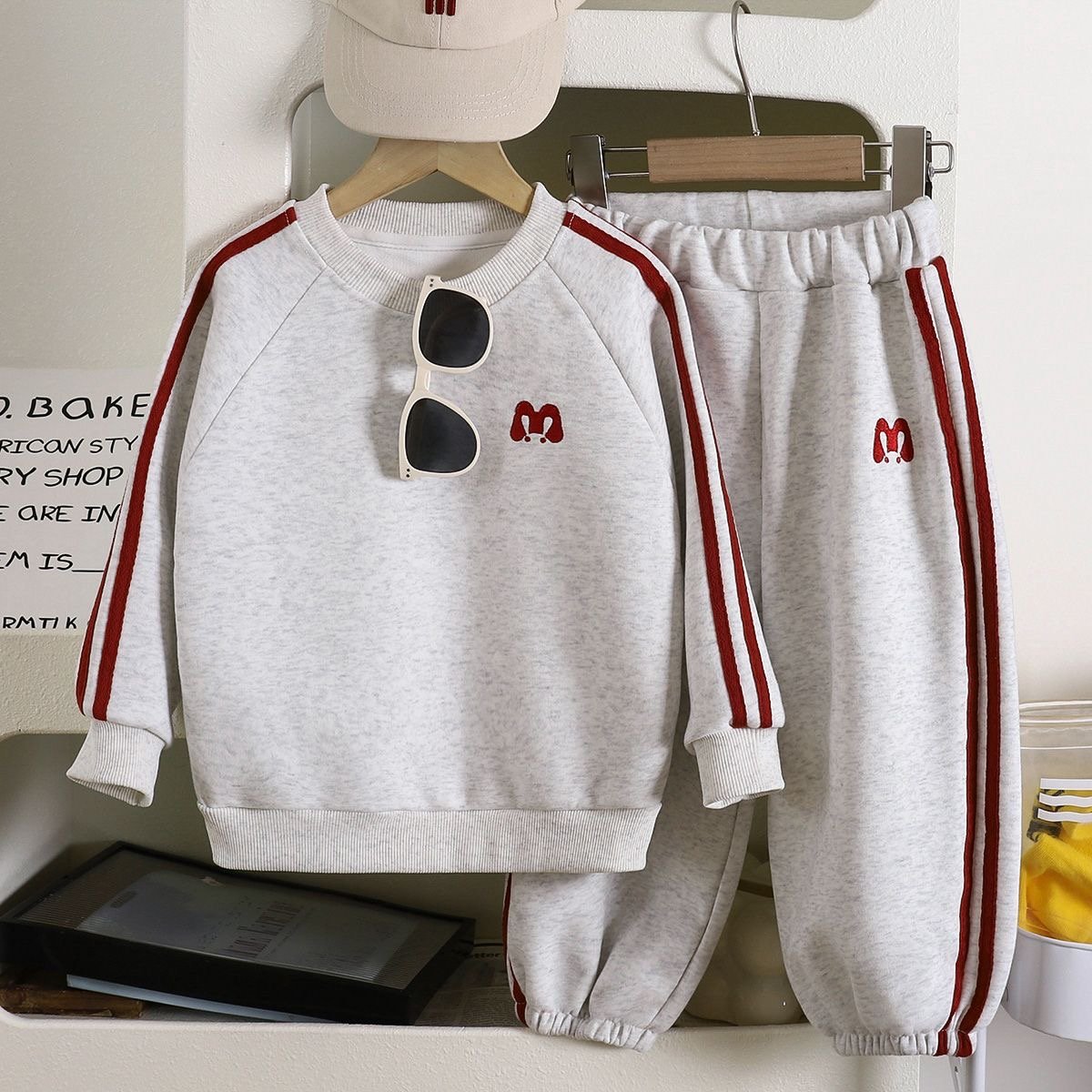Kids tracksuit set, children’s tracksuit, kids sweatshirt and pants set, kids 2 stripe tracksuit