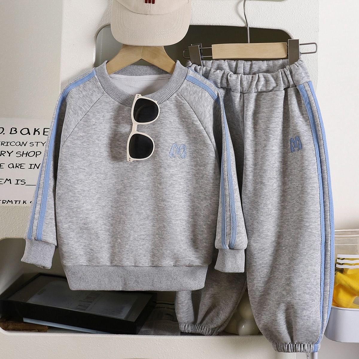 Kids tracksuit set, children’s tracksuit, kids sweatshirt and pants set, kids 2 stripe tracksuit