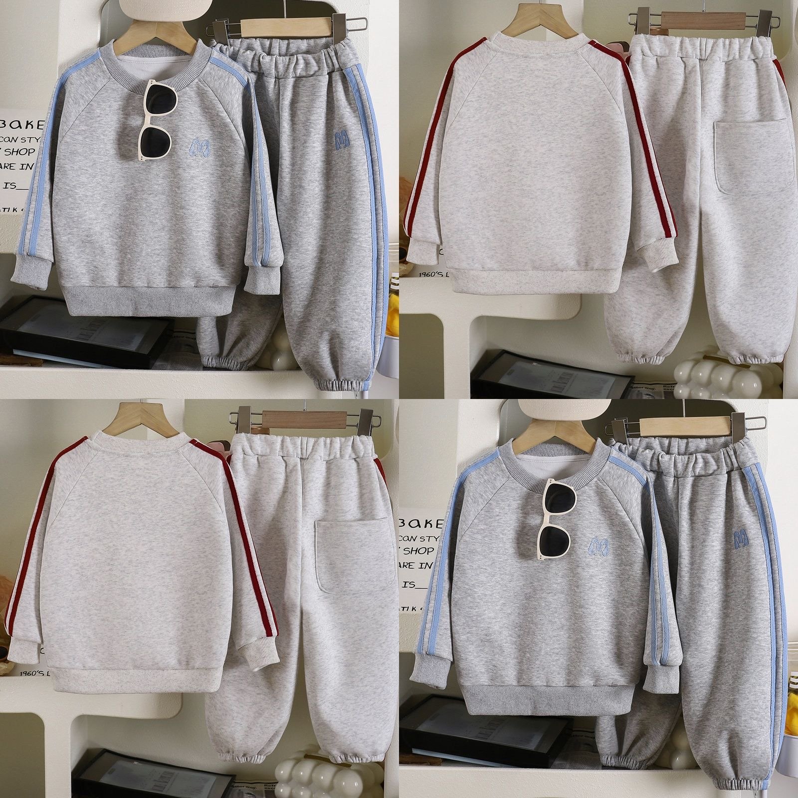 Kids tracksuit set, children’s tracksuit, kids sweatshirt and pants set, kids 2 stripe tracksuit
