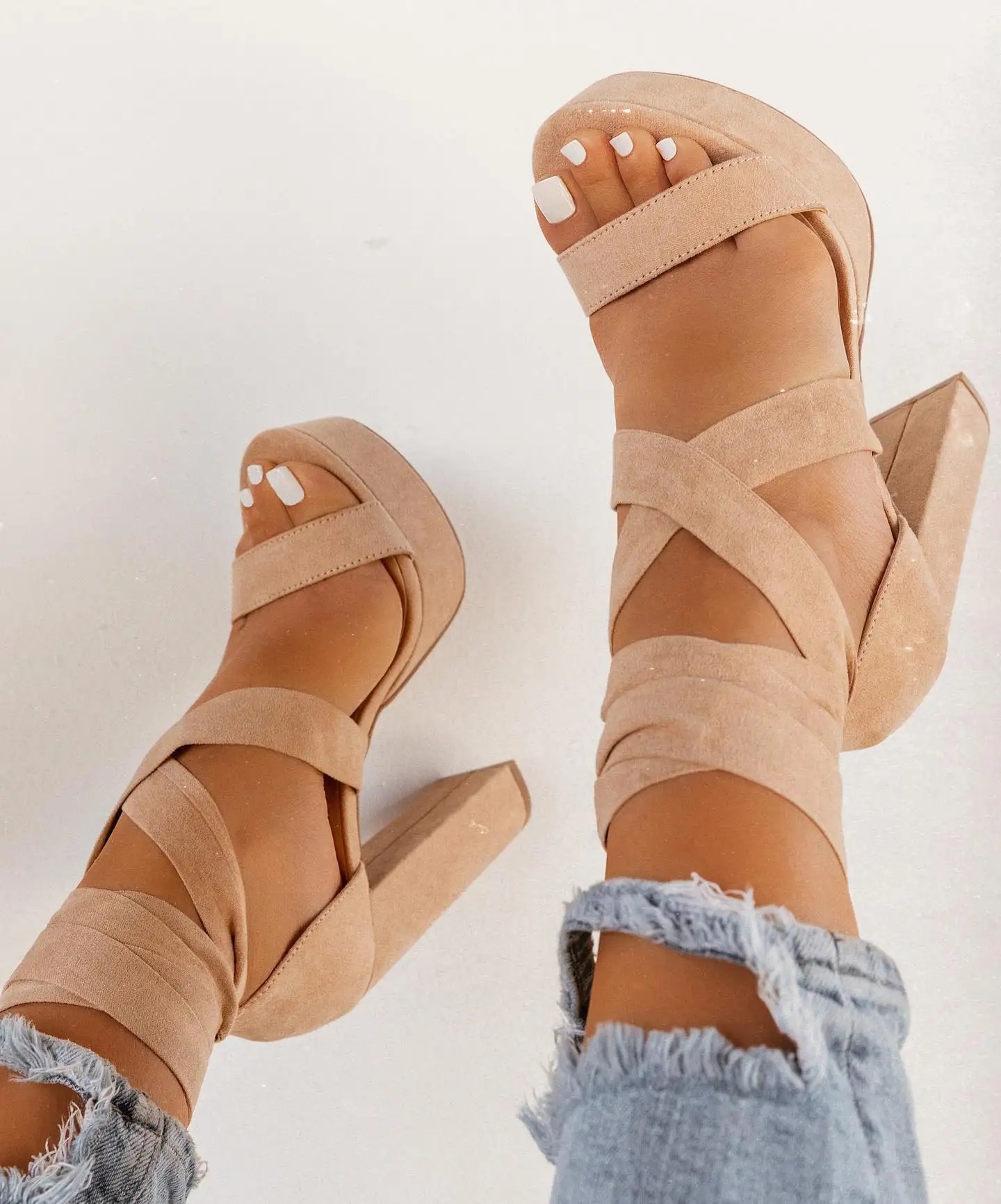 Ladies lace up heels 