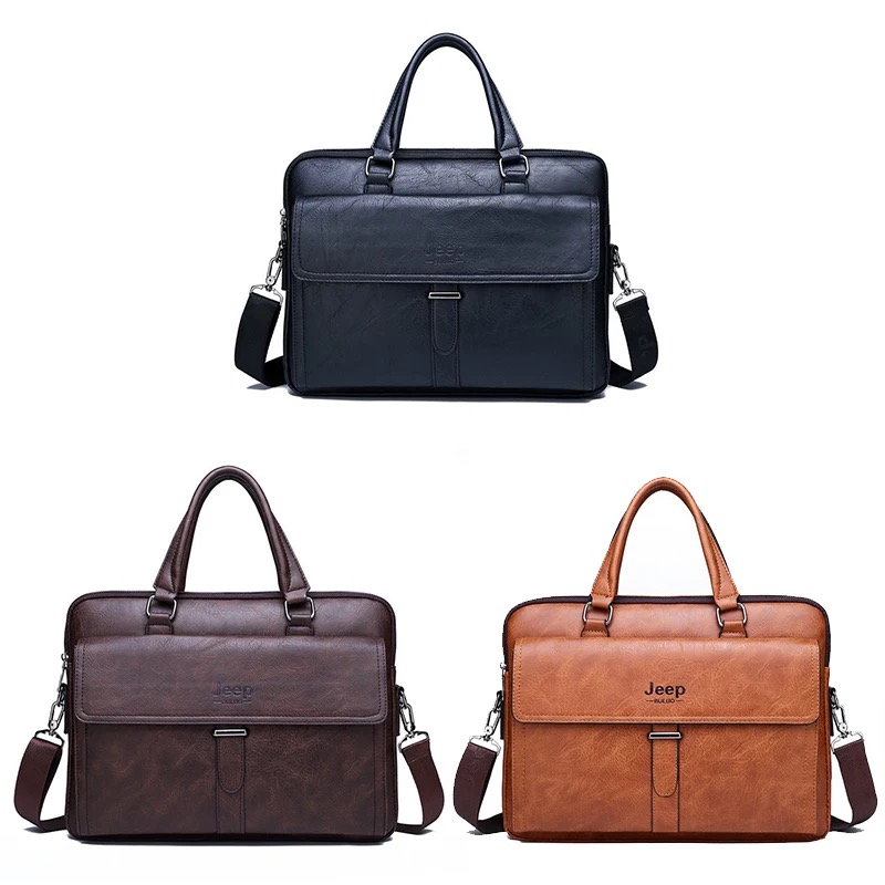 Leather laptop bag