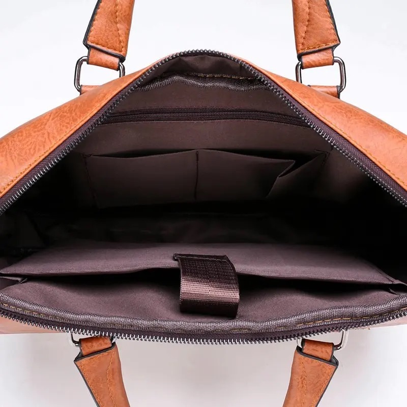 Leather laptop bag