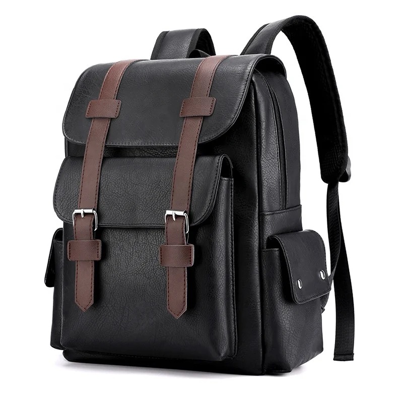 Leather laptop school bag