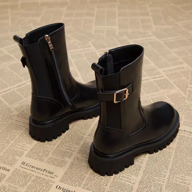 Winter short chunkey boots
