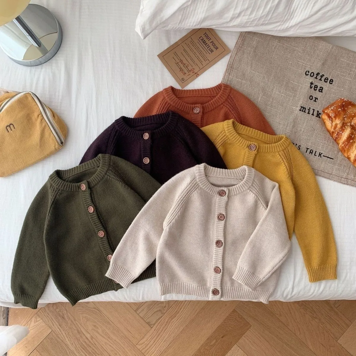 Baby Knit Button Cardigan Sweater (Unisex)