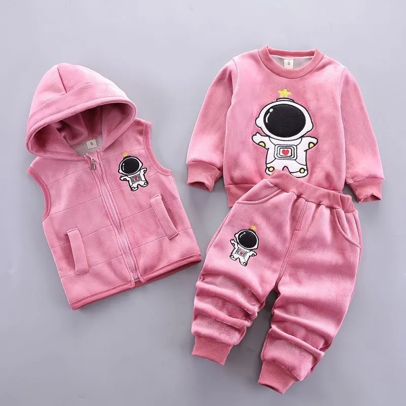 CozyBear Unisex 3-Piece Winter Tracksuit for Babies