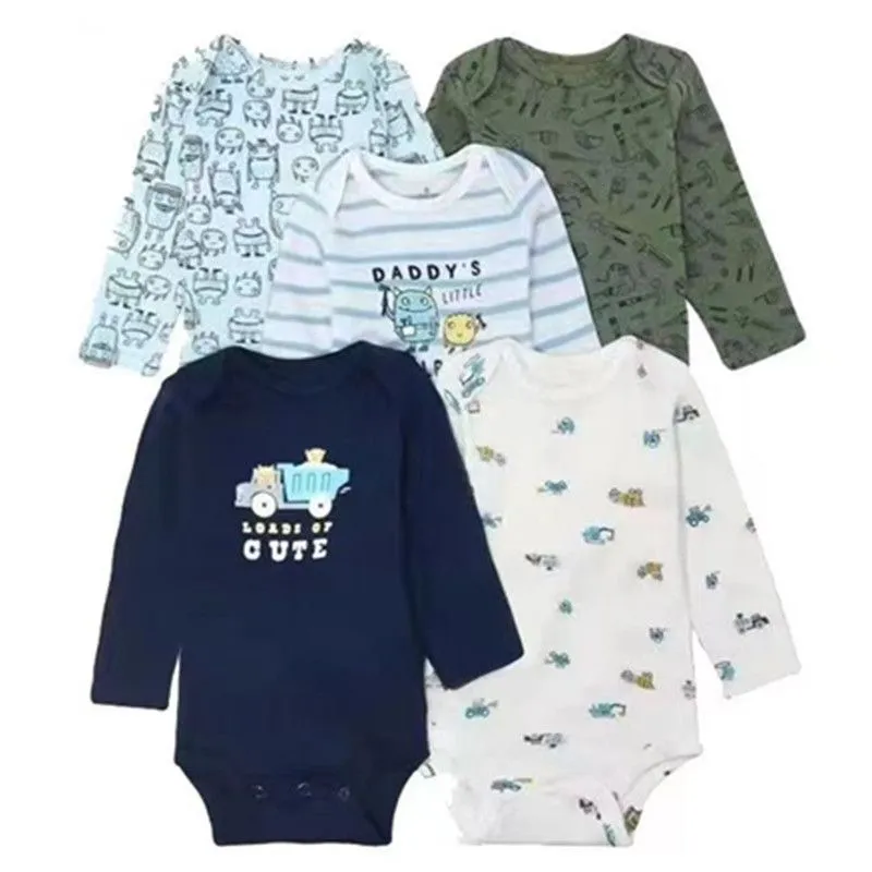 Baby Long Sleeve Printed Bodysuit Set