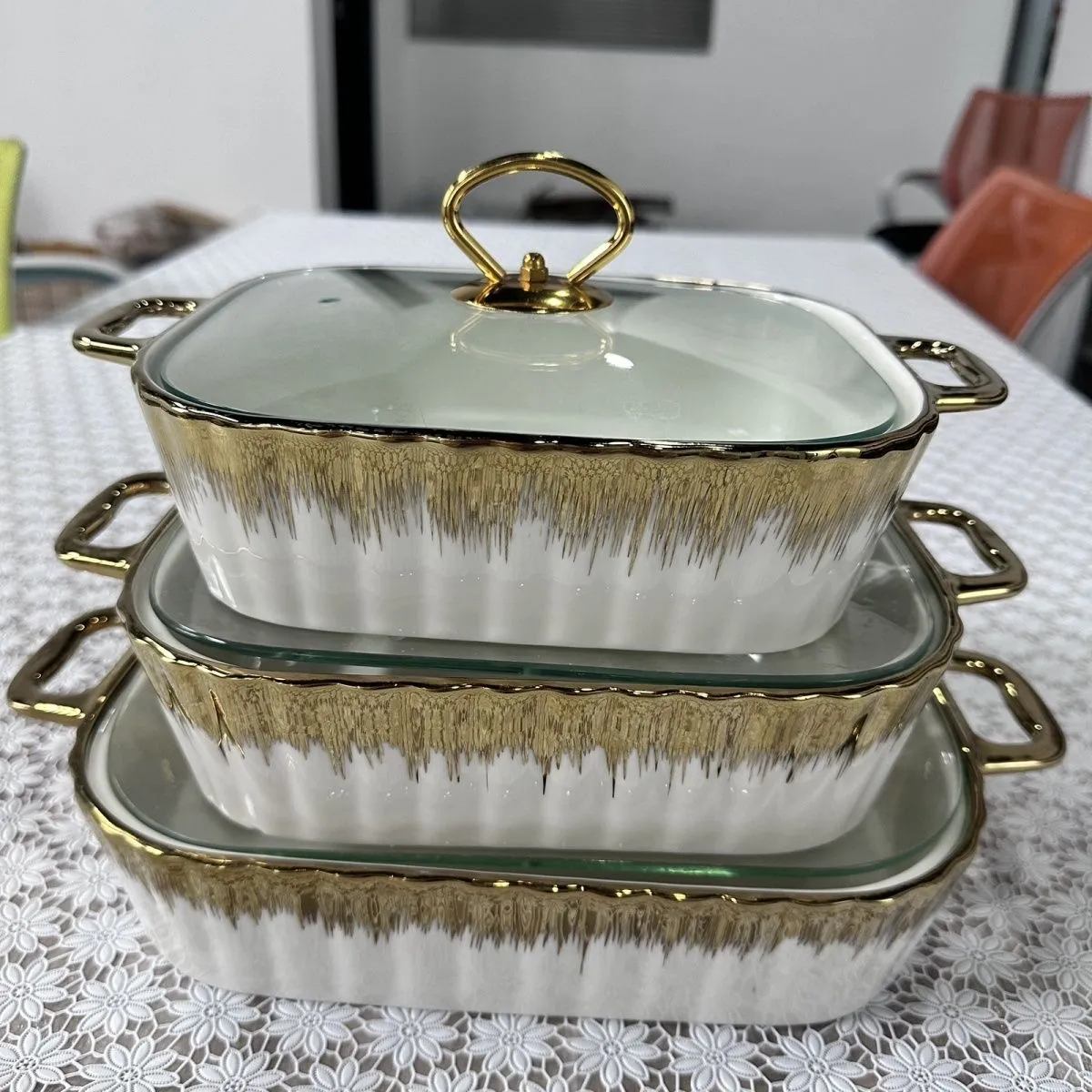 Luxury 3-Piece Food Warmer (3-Tier Buffet Server)
