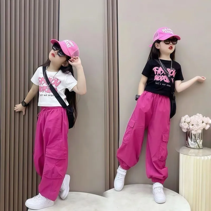 Girls baggy pants set, girls matching outfit, girls two piece outfit, girls casual outfit