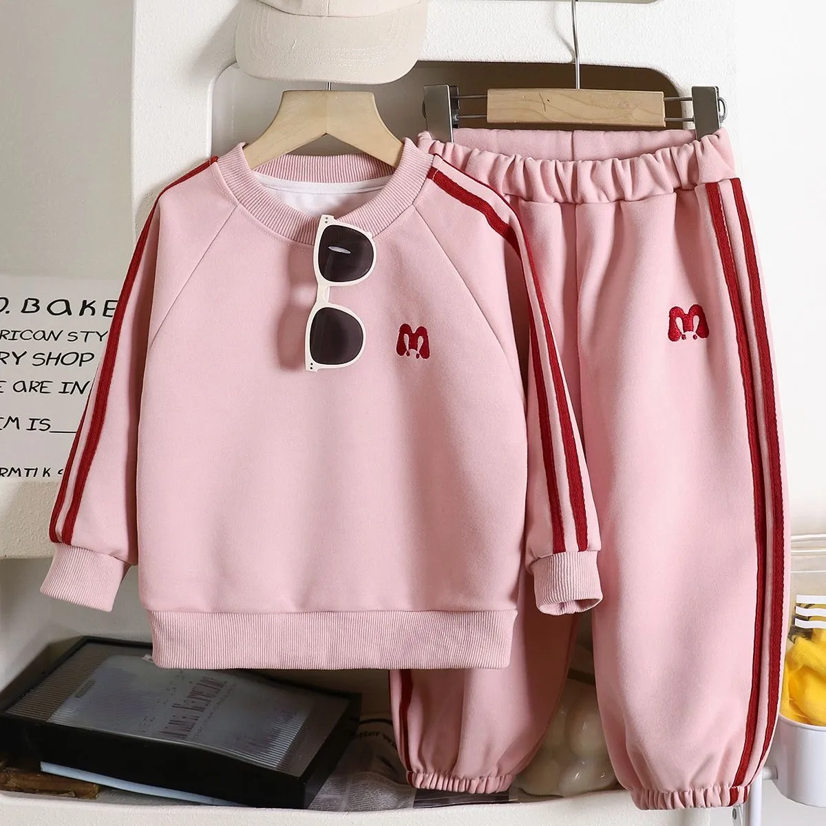 Kids tracksuit set, children’s tracksuit, kids sweatshirt and pants set, kids 2 stripe tracksuit